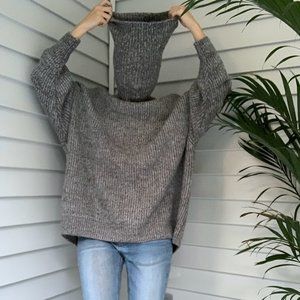 ZARA Oversized Roll Neck Sweater Gray M